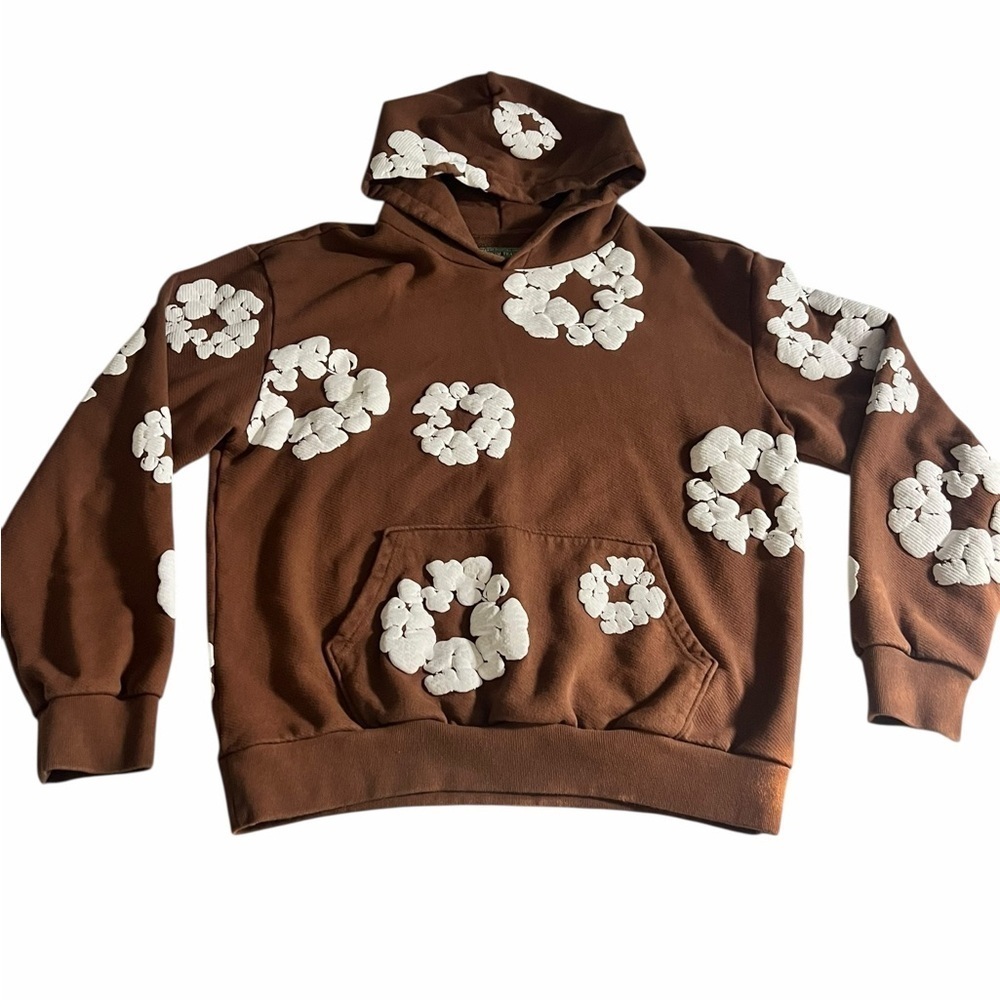 Denim Tears Cotton Wreath Hoodie – Brown Size Large